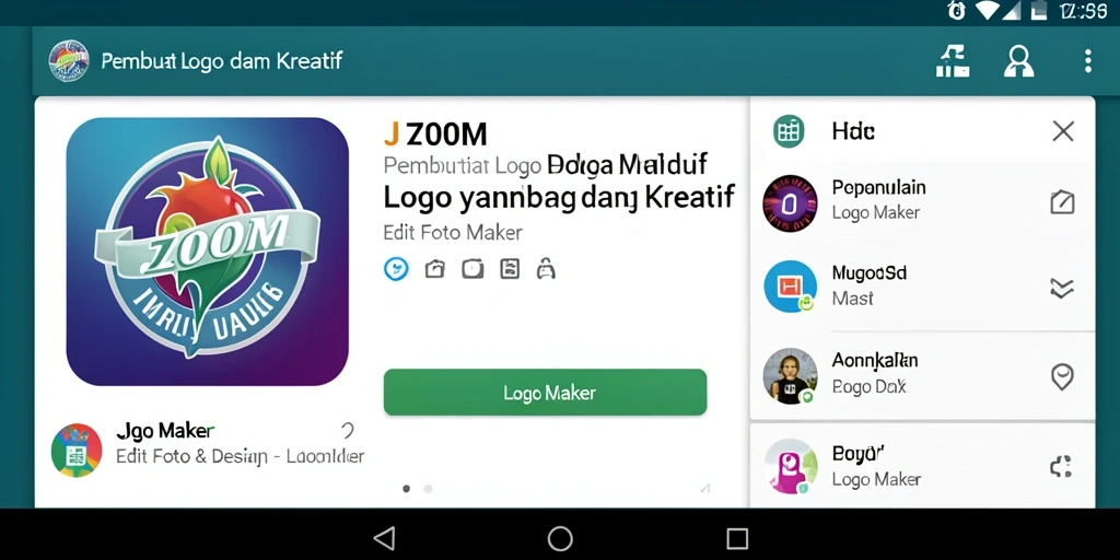 Antarmuka J200M dengan fungsi intuitif untuk membuat logo.