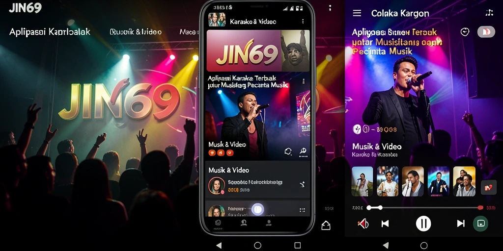 Antarmuka JIN69 yang interaktif untuk pengalaman Karaoke yang seru.