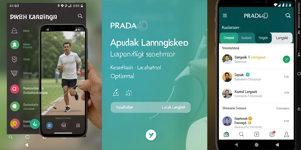 Antarmuka PRADA4D menunjukkan kemudahan dalam melacak langkah harian.
