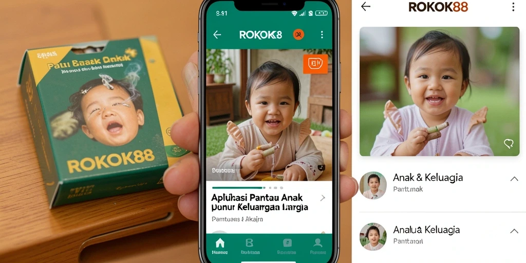 Tampilan antarmuka ROKOK88 untuk memantau anak dengan mudah.