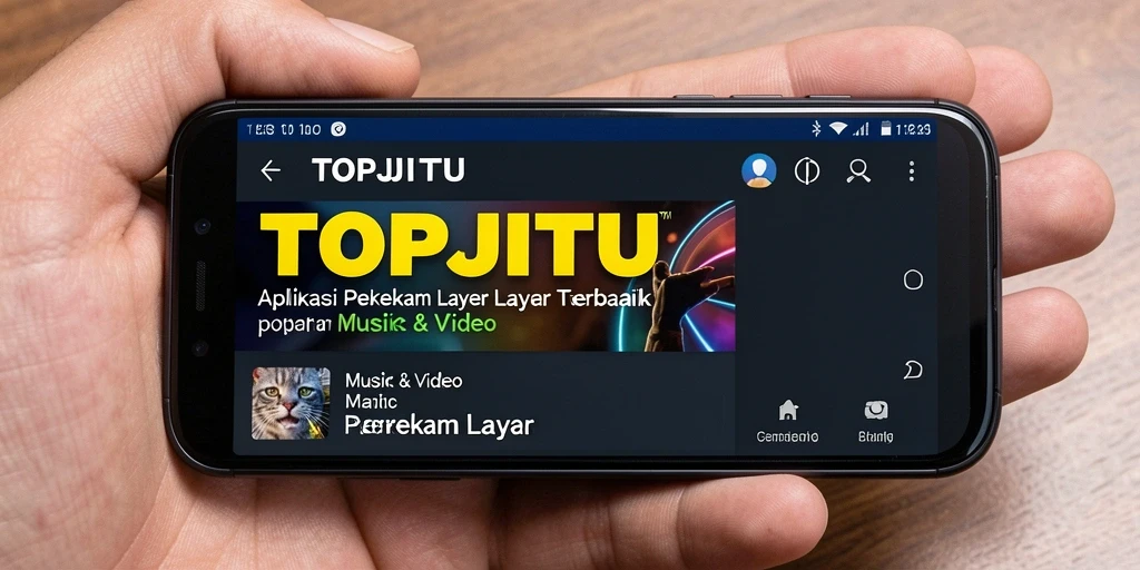 Tampilan antarmuka aplikasi Perekam Layar TOPJITU yang intuitif dan fungsional.