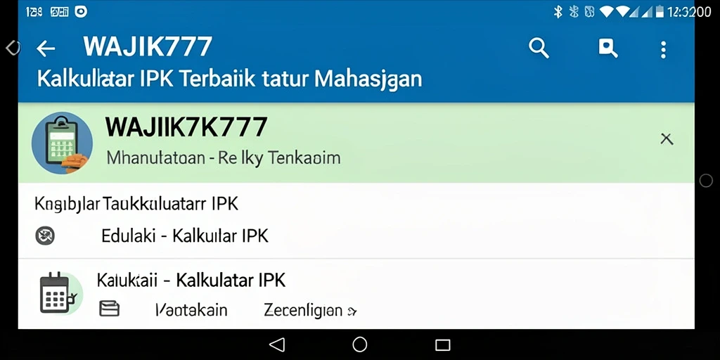 Antarmuka WAJIK777 untuk menghitung Kalkulator IPK dengan mudah.